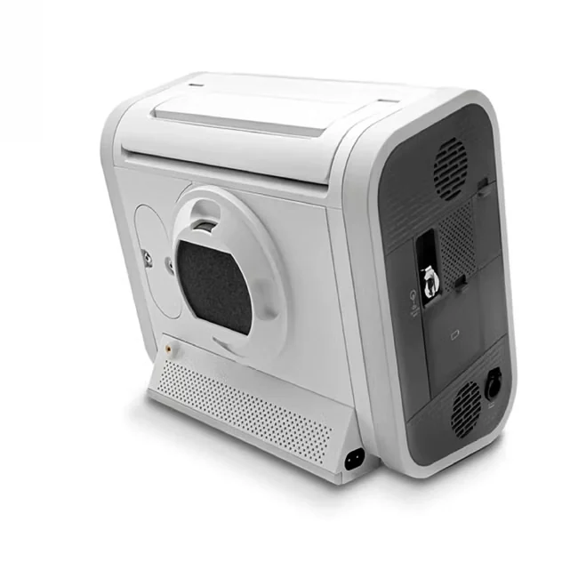 Conexões traseiras do ventilador Trilogy Evo Philips Respironics