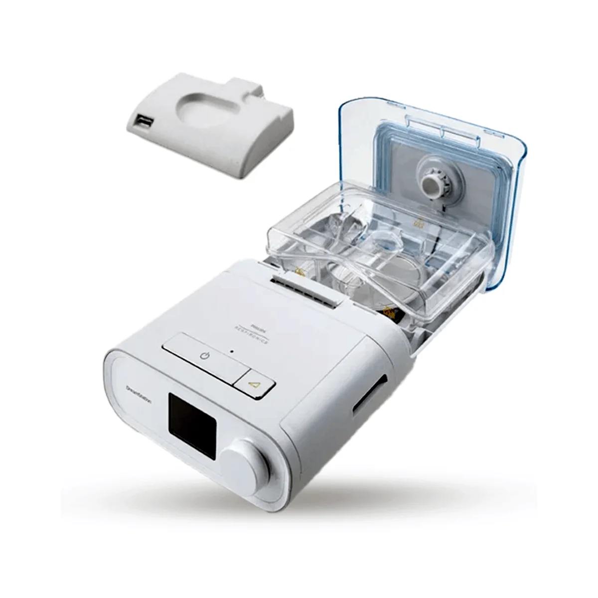 DreamStation Auto CPAP Philips com umidificador aquecido aberto